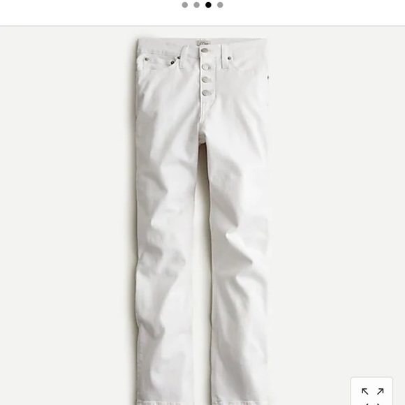 10" demi-boot crop jean in white - Picture 4 of 5